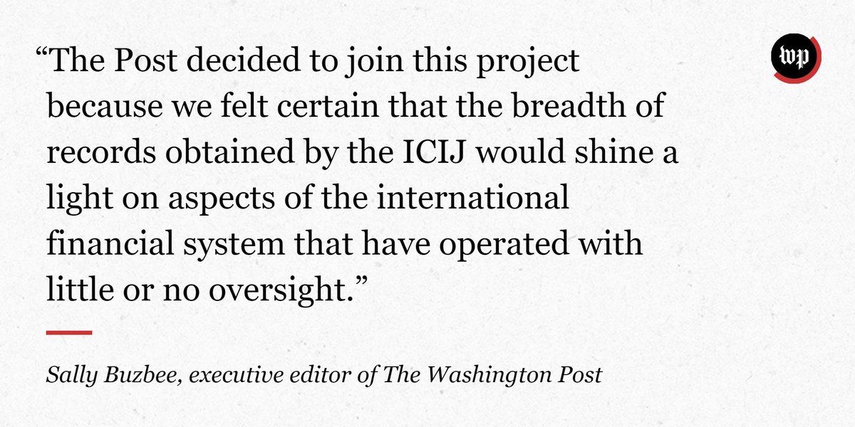 The Washington Post:The investigation involved more than 600 journalists in 117 countries and territories, the largest ever organized by @ICIJorg.   Read a letter from Sally Buzbee, executive editor of The Washington Post: